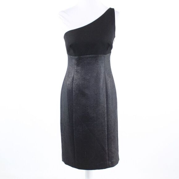 Black SUSANA MONACO one shoulder dress 4 - Picture 1 of 8